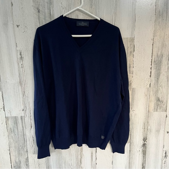 Valentino Other - Valentino Jeans Men’s V-Neck Sweater Size XXL 50% Virgin Wool, 50% Acrylic